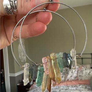 Handmade Rainbow Crystal Earrings